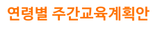 연령별 주간교육계획안